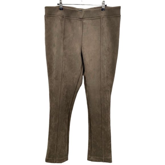 Andrew Marc Women's‎ Stretch Faux Suede Super Soft Pull On Pants XL Boho Western - Picture 1 of 7
